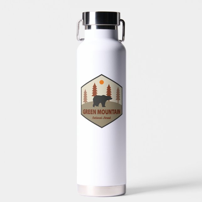 Green Mountain National Forest Bear Water Bottle (Front)