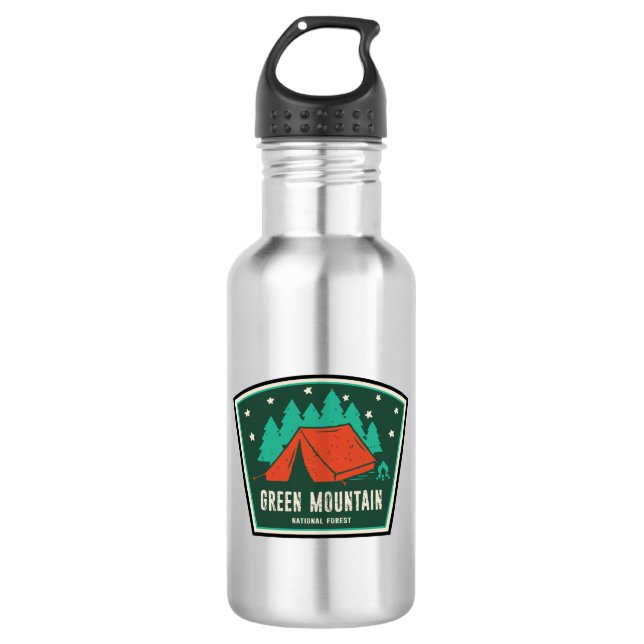 Green Mountain National Forest Camping 532 Ml Water Bottle (Front)