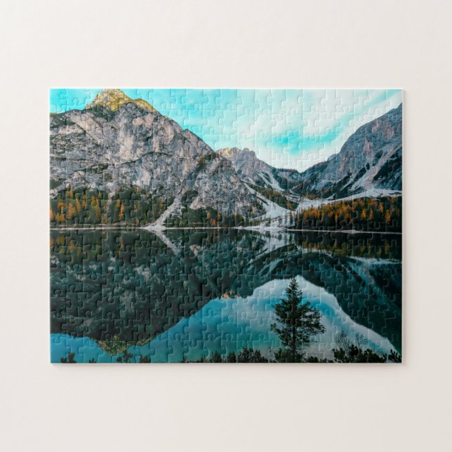 Green Mountain Photo Lake Spring Mountain 4k Wallp Jigsaw Puzzle (Horizontal)