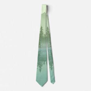 Green Mountains and Forest Landscape  Tie
