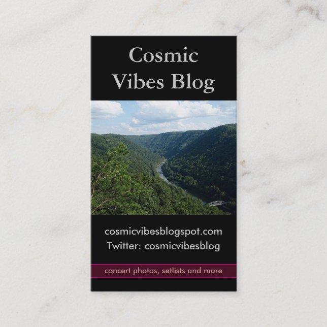 Green Mountains Photo Business Card (Front)