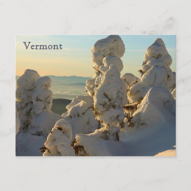 Green Mountains Vermont in Winter Postcard (Front)