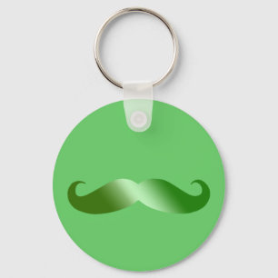 Green Moustache Irish Moustache Keychain