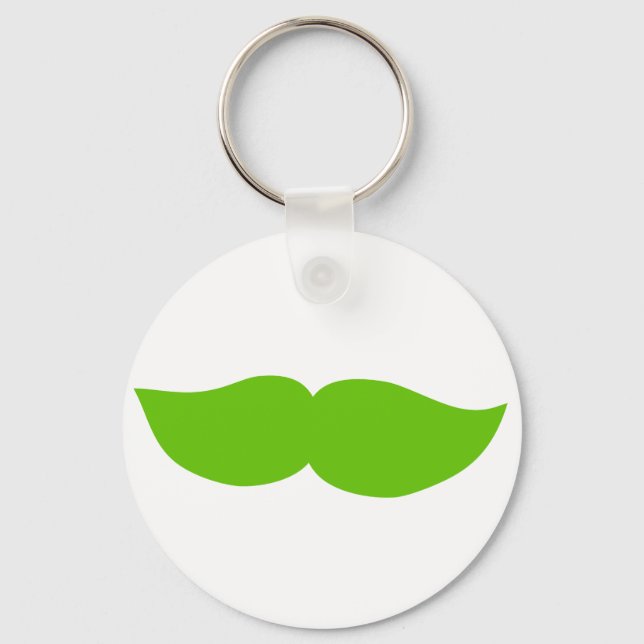 Green Moustache Keychain (Front)
