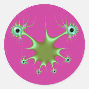 Green Mu Classic Round Sticker