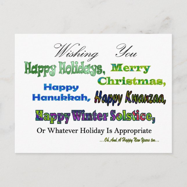 Green Multi holiday greetings (Front)