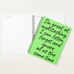 Green Multitasking  Planner