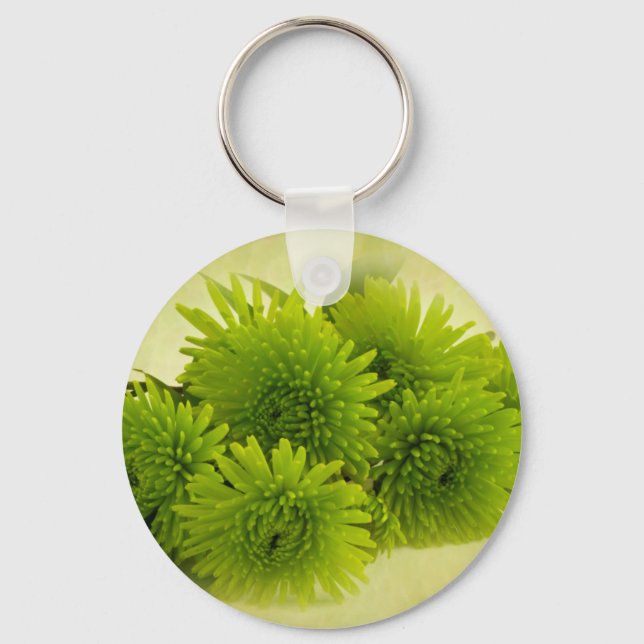 Green Mums Keychain (Front)