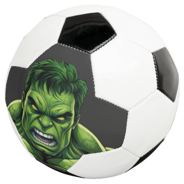 Green Muscular Creature Soccer Ball (Three Quarter)