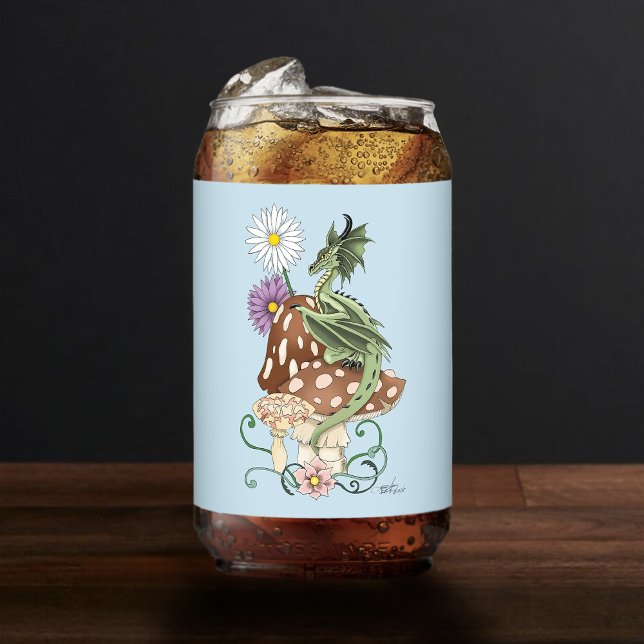 Green Mushroom Dragon Fantasy Flowers Can Glass (Creator Uploaded)