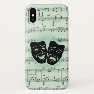 Green Music and Theatre Greek Masks Case-Mate iPhone Case