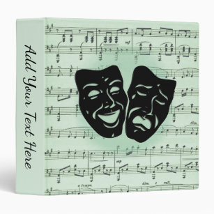 Green Music and Theatre Greek Masks Personal Binder