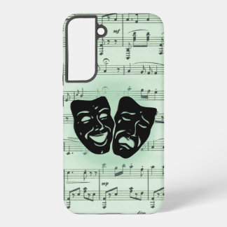 Green Music and Theatre Greek Masks Samsung Galaxy Case