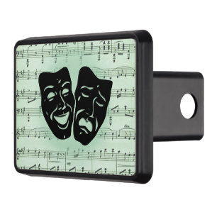 Green Music and Theatre Greek Masks Trailer Hitch Cover