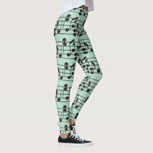 Green music leggings