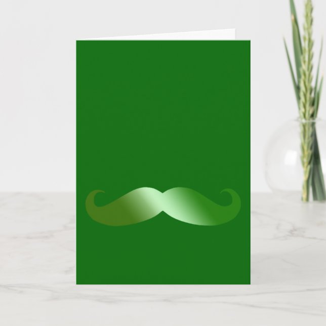 Green Mustache Irish Mustache Card (Front)