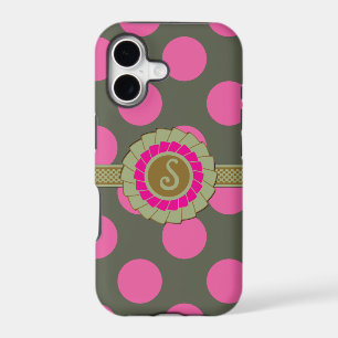 Green n Hot Pink Polka dots iphone 5 case