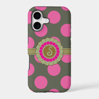 Green n Hot Pink Polka dots iphone 5 case