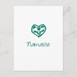 Green Namaste Postcard