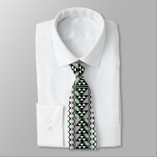 Green Native Sun and Rain Tie