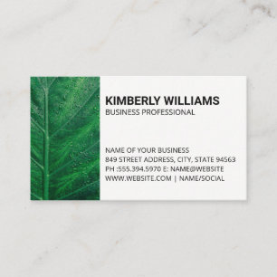 Green Natural Leaf  Business Card
