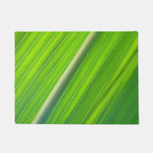 Green natural striped pattern Door Mat