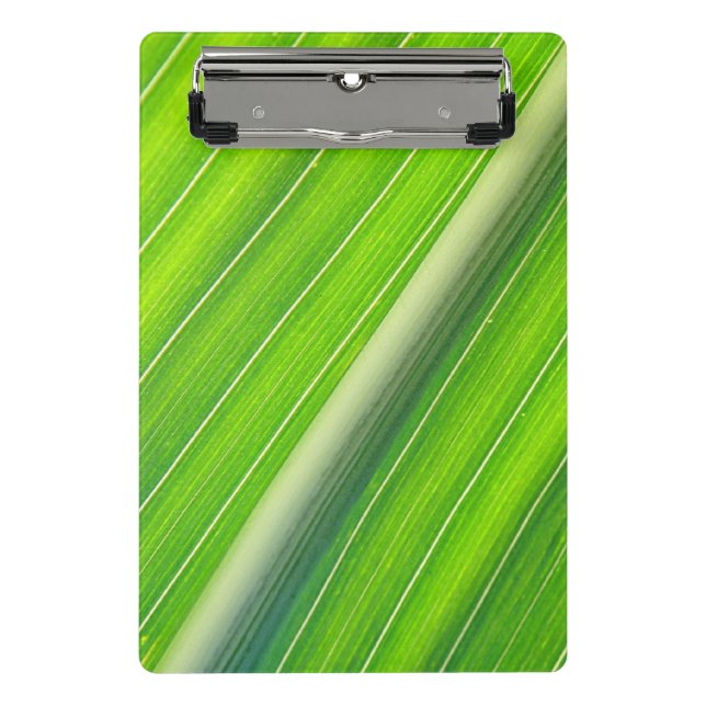 Green natural striped pattern mini clipboard (Front)