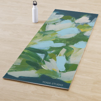 Green Nature Abstract Expressionism  Yoga Mat