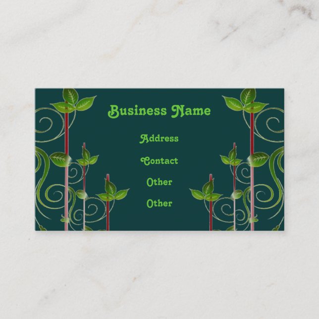 Green Nature Business Card (Front)