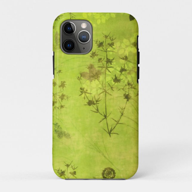 Green Nature Forest Wildflowers Butterfly Case-Mate iPhone Case (Back)