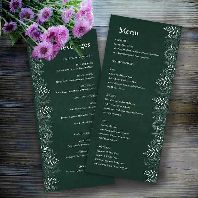 Green Nature Menu with Beverages (Creator Uploaded)