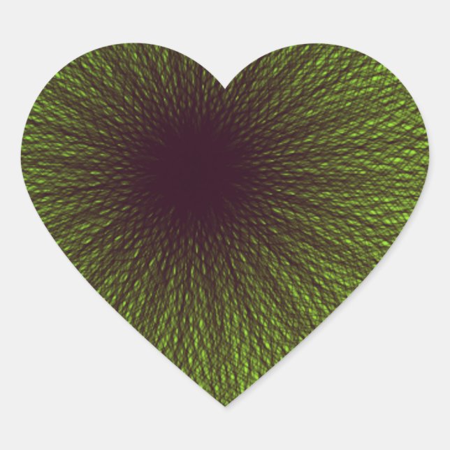 green nature mother nature heart sticker (Front)
