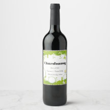 Green Nature personalized wine bottle label