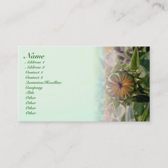 Green Nature Profile Card (Front)