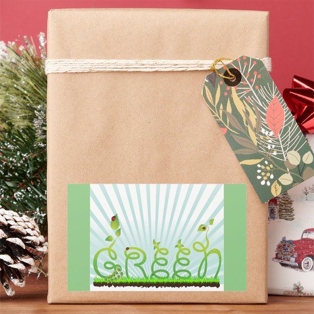 Green Nature Typography Eco-Friendly Sticker (Creator Uploaded)