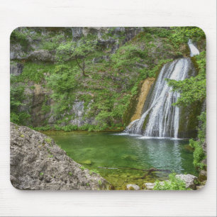 Green Nature Waterfall Mouse Pad