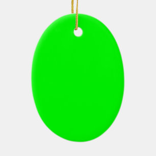 Green Neon Color Decor You Can Customize Ceramic Ornament