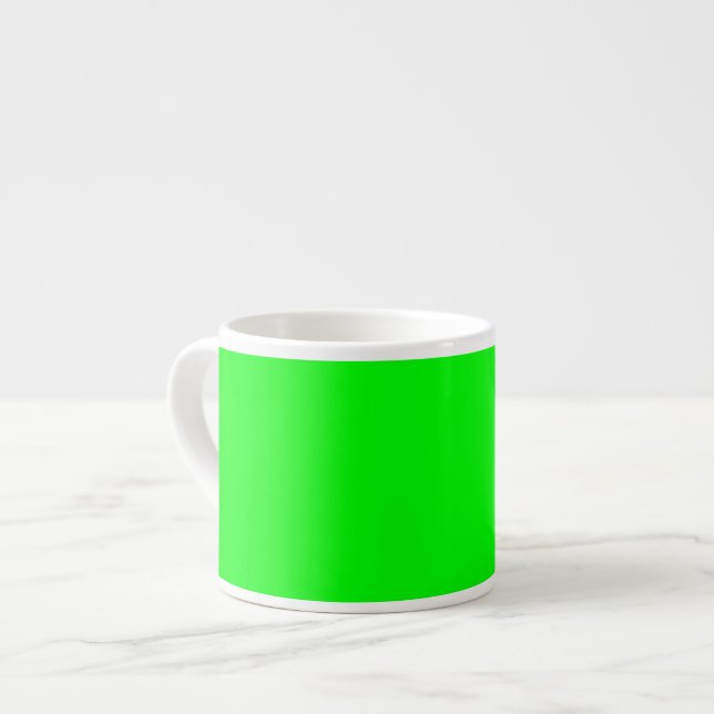 Green Neon Colour Customize This Espresso Cup (Front Left)