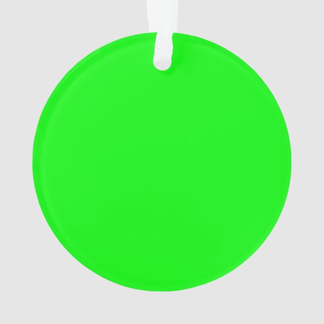 Green Neon Colour Customize This Ornament (Back)
