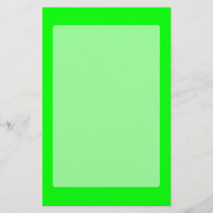 Green Neon Colour Customize This Stationery