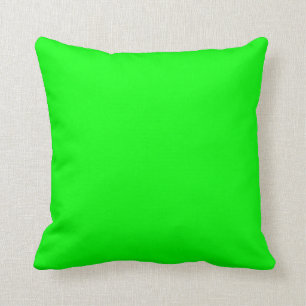 Green Neon Colour Customize This Throw Pillow