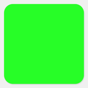 Green Neon Colour Decor You Can Customize Square Sticker