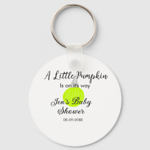 Green neon pumpkin little pumpkin is on it's way  keychain
