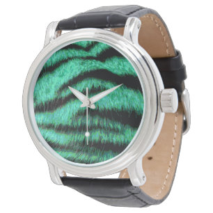 Green neon tiger stripes watch