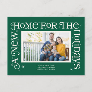 Green New Home for the Holidays Photo  Holiday Postcard