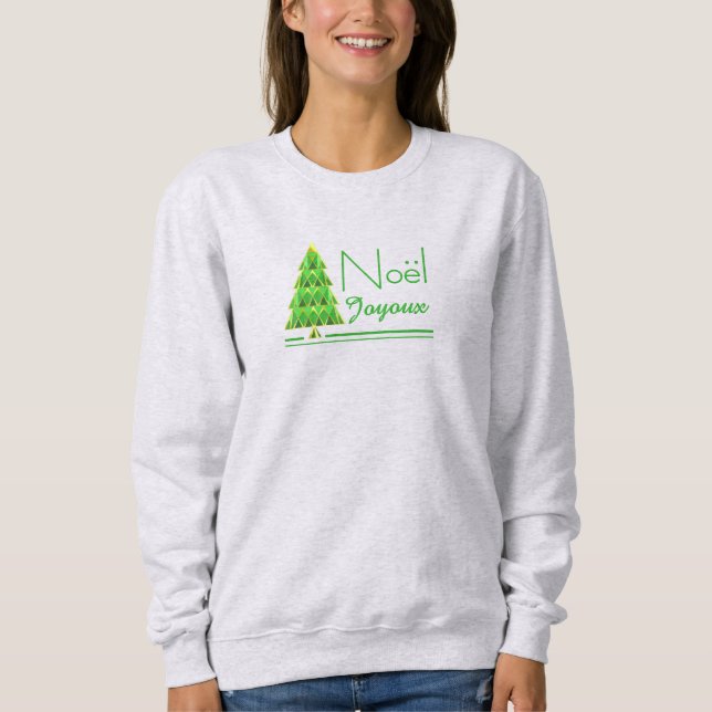 Green Noel Joyoux Christmas Sweatshirt (Front)