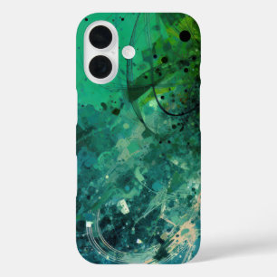 Green Noise Abstract iPhone 16 Case