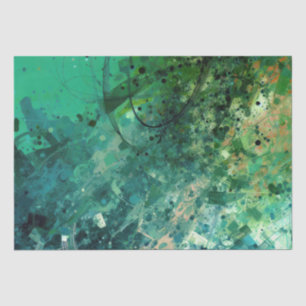Green Noise Abstract Tissue Paper
