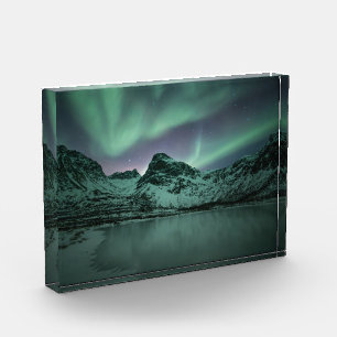 Green Northern Lights Photo Block