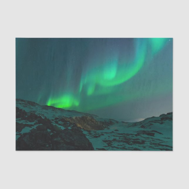 Green Northern Lights Tissue Paper (Front)